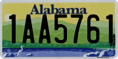 AL license plate 1AA5761