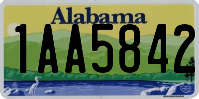 AL license plate 1AA5842