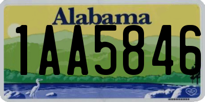 AL license plate 1AA5846