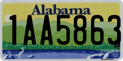 AL license plate 1AA5863