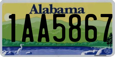 AL license plate 1AA5867