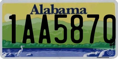 AL license plate 1AA5870