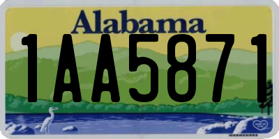 AL license plate 1AA5871