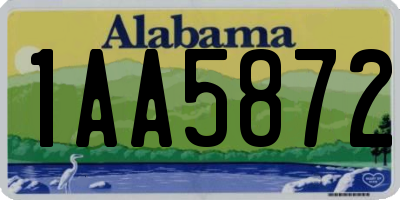 AL license plate 1AA5872