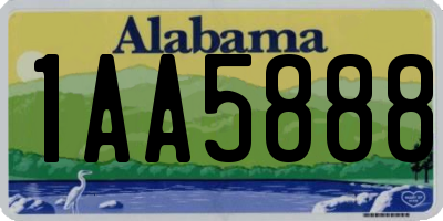 AL license plate 1AA5888
