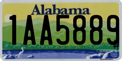 AL license plate 1AA5889