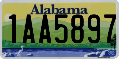 AL license plate 1AA5897