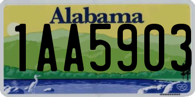 AL license plate 1AA5903