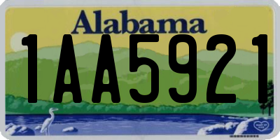 AL license plate 1AA5921