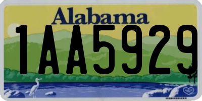 AL license plate 1AA5929