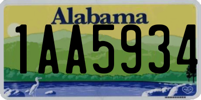 AL license plate 1AA5934