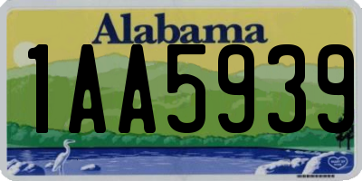 AL license plate 1AA5939