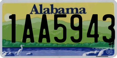 AL license plate 1AA5943
