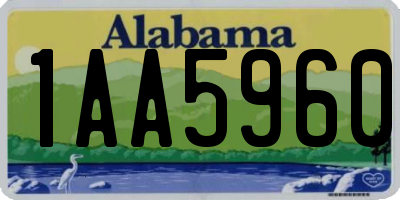 AL license plate 1AA5960