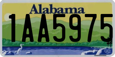 AL license plate 1AA5975