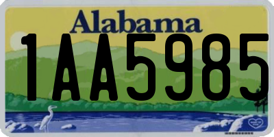 AL license plate 1AA5985