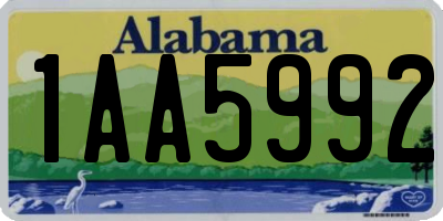 AL license plate 1AA5992