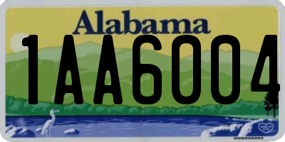 AL license plate 1AA6004