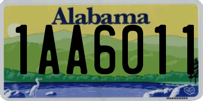 AL license plate 1AA6011