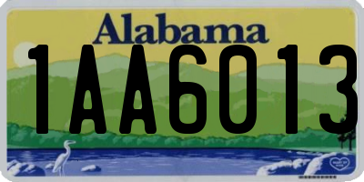 AL license plate 1AA6013