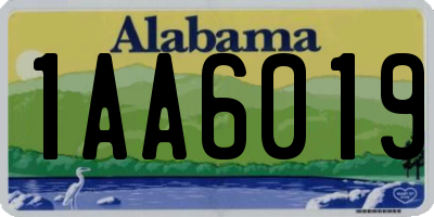 AL license plate 1AA6019
