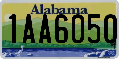 AL license plate 1AA6050