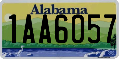 AL license plate 1AA6057