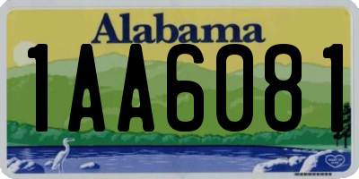 AL license plate 1AA6081