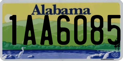 AL license plate 1AA6085