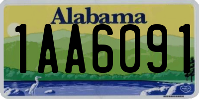 AL license plate 1AA6091