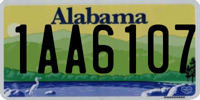 AL license plate 1AA6107