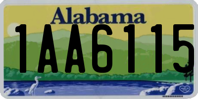 AL license plate 1AA6115