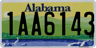 AL license plate 1AA6143