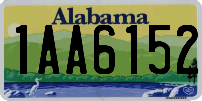 AL license plate 1AA6152