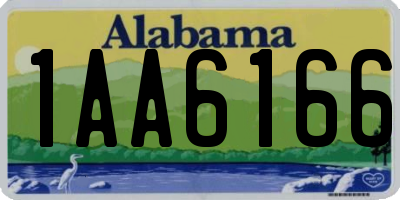 AL license plate 1AA6166