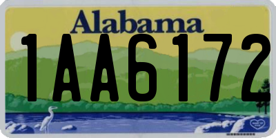 AL license plate 1AA6172