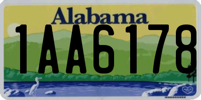 AL license plate 1AA6178