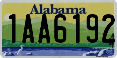 AL license plate 1AA6192