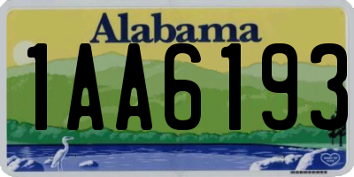 AL license plate 1AA6193