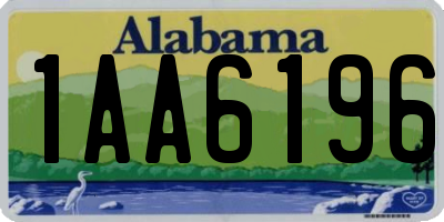 AL license plate 1AA6196