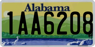 AL license plate 1AA6208