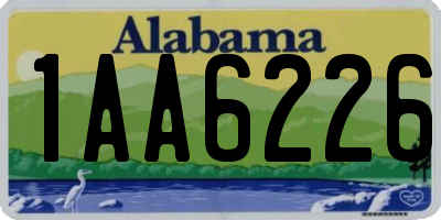 AL license plate 1AA6226