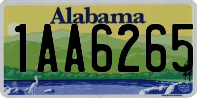 AL license plate 1AA6265