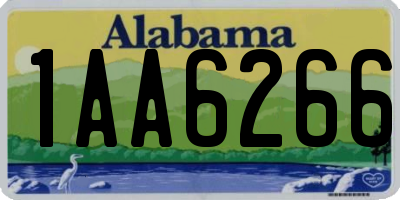 AL license plate 1AA6266
