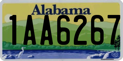 AL license plate 1AA6267