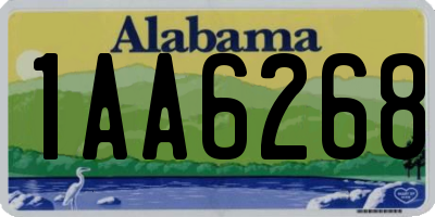 AL license plate 1AA6268