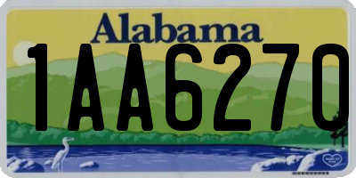AL license plate 1AA6270