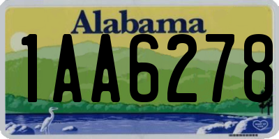 AL license plate 1AA6278
