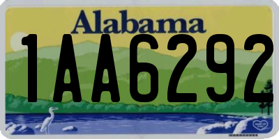 AL license plate 1AA6292