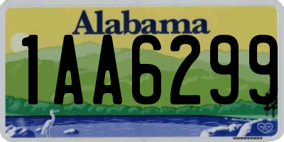 AL license plate 1AA6299